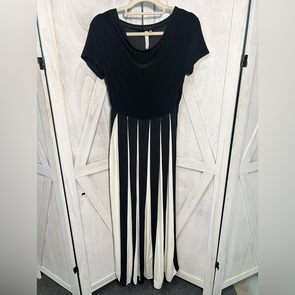 Ny Collection Black And White Maxi Dress - image 1